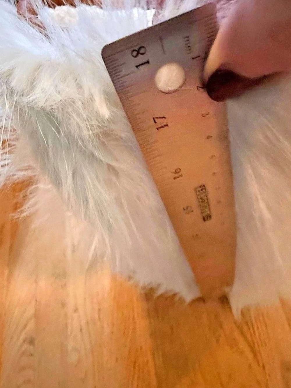 Free People White Faux Fur Tall Boots Brown Trim Women’s Size 8 - Picture 6 of 7